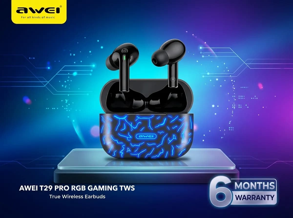 Awei T29 Pro Bluetooth RGB Gaming TWS 2