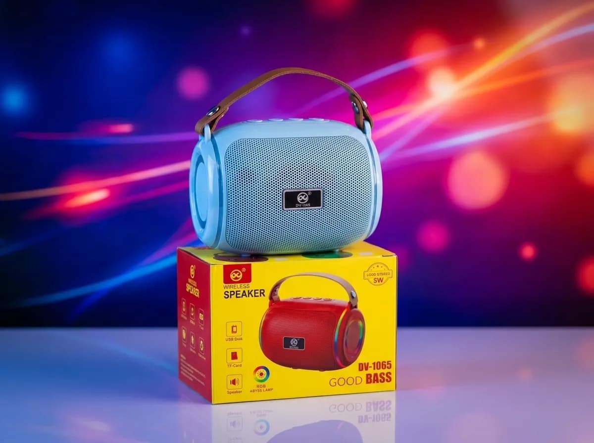 DV-1065 পোর্টেবল ওয়্যারলেস ব্লুটুথ স্পিকার – লাউড স্টেরিও সাউন্ড, সুপার বেস এবং আকর্ষণীয় RGB 3