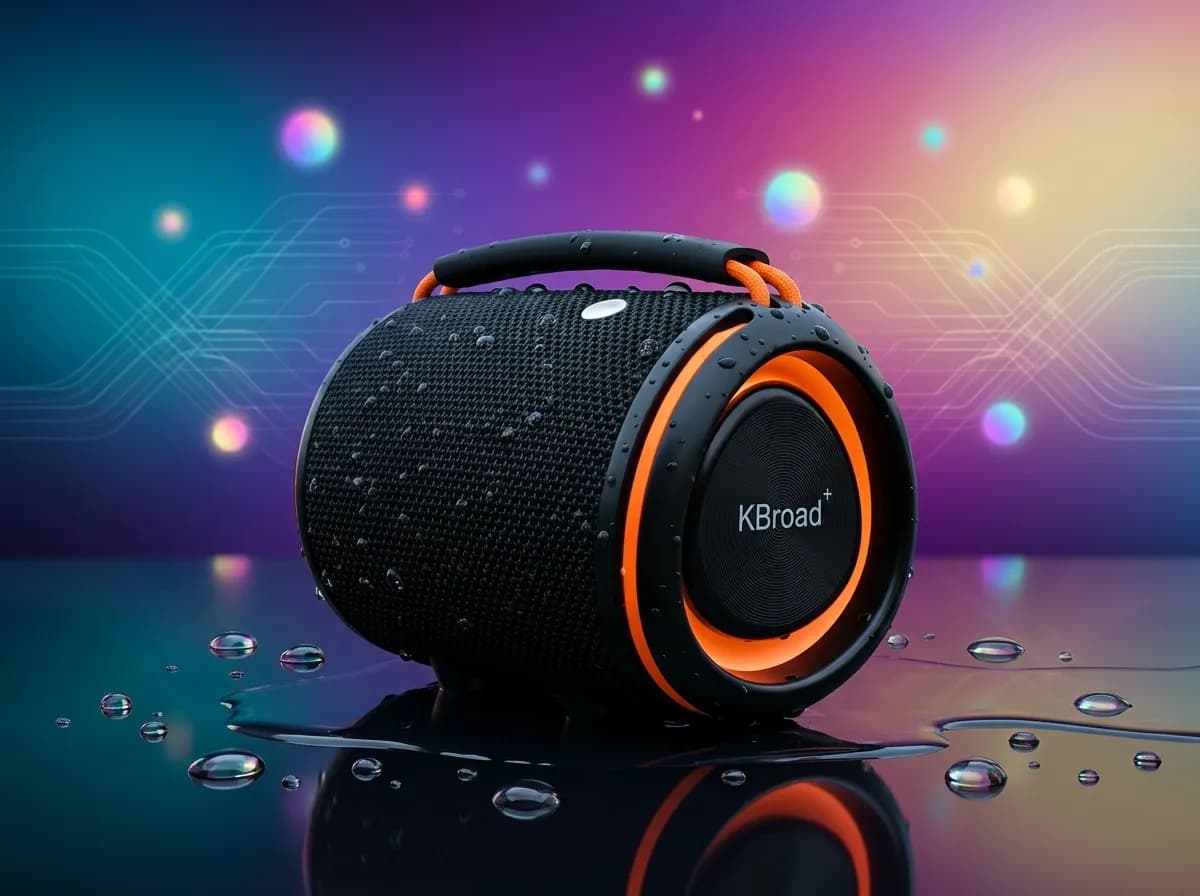 KTS-2408 Waterproof Bluetooth Speaker with RGB Light | 12W Hi-Fi Super Bass 4