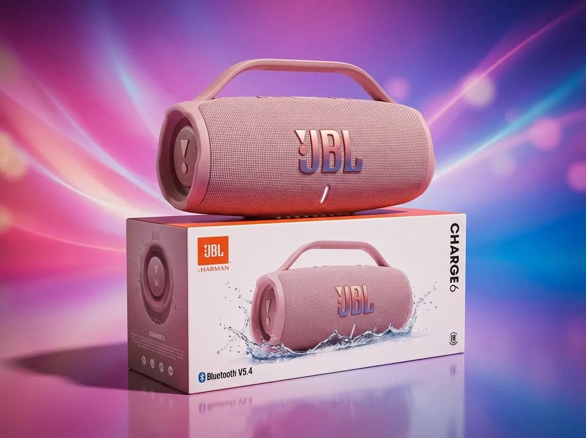 JBL Charge 6 Portable Waterproof & Drop-Proof Bluetooth Speaker with AI Sound Boost & Powerbank 5