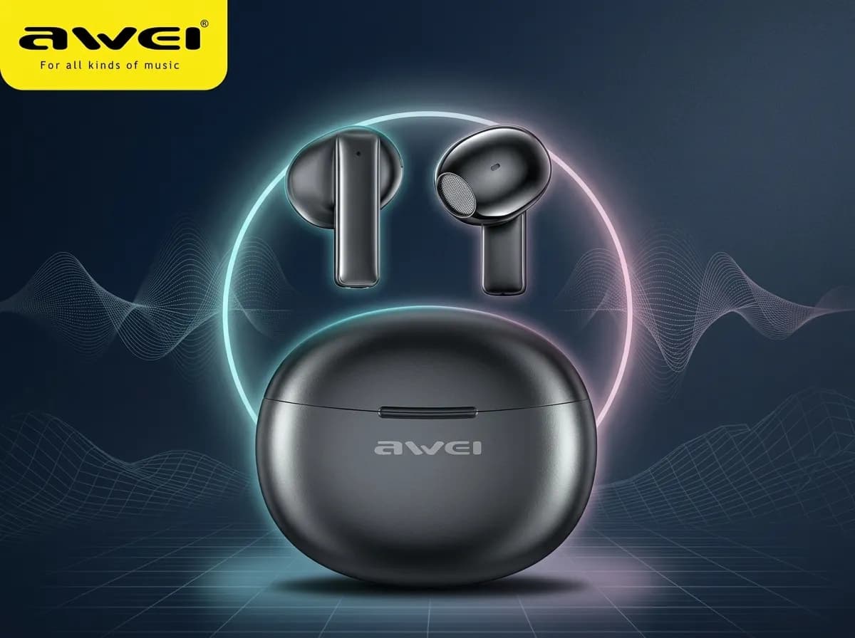 Awei T87 TWS Bluetooth 5.3 Earbuds – Wireless Stereo Earphones with Touch Control & Clear Sound 2