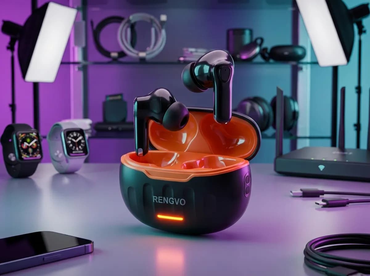 RENGVO RENGVO-40 True Wireless Earbuds with Bluetooth 5.4, HD HiFi Sound & 10H Battery Backup 2