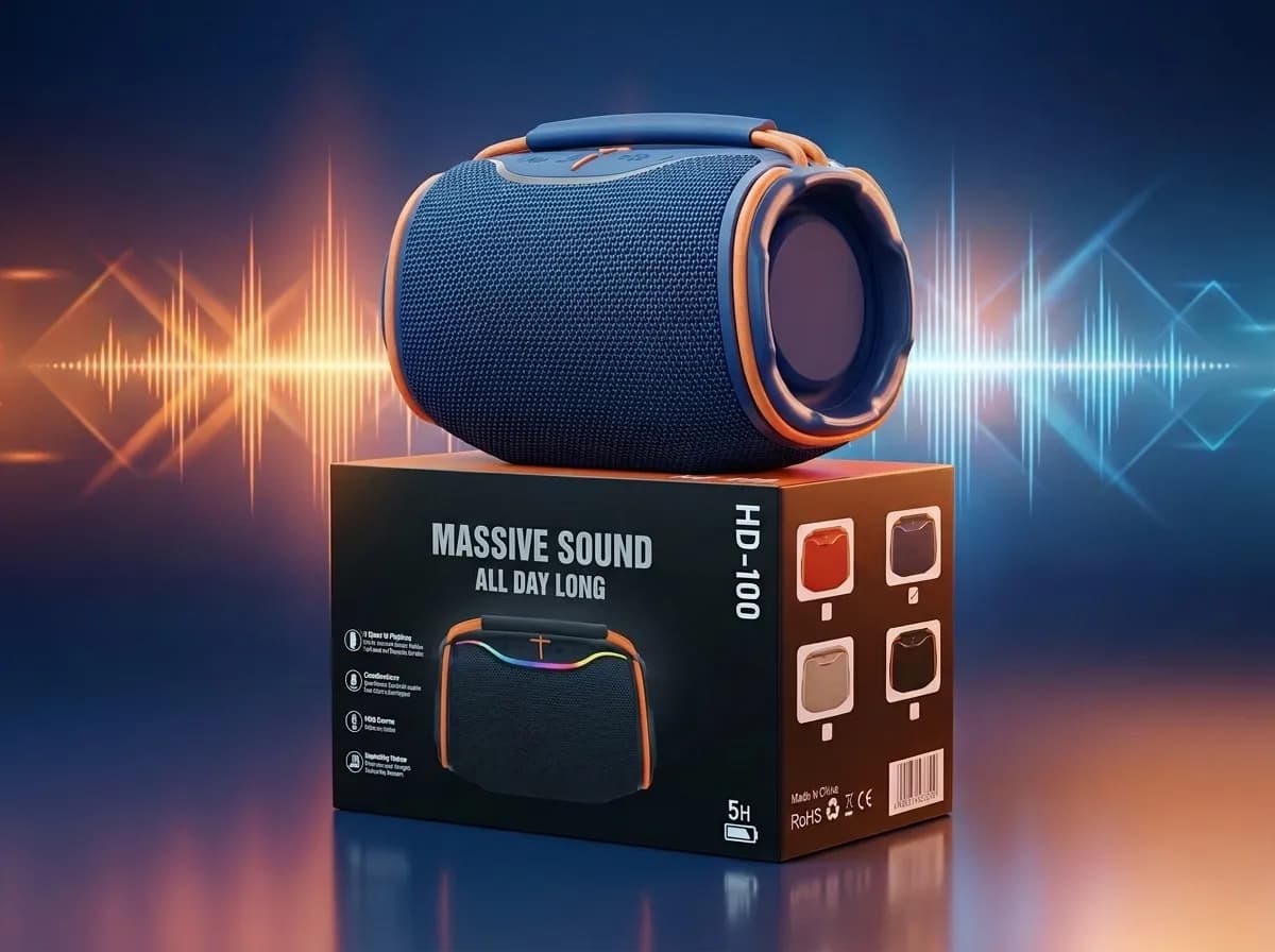 HD-100 Premium Portable Wireless Bluetooth Speaker