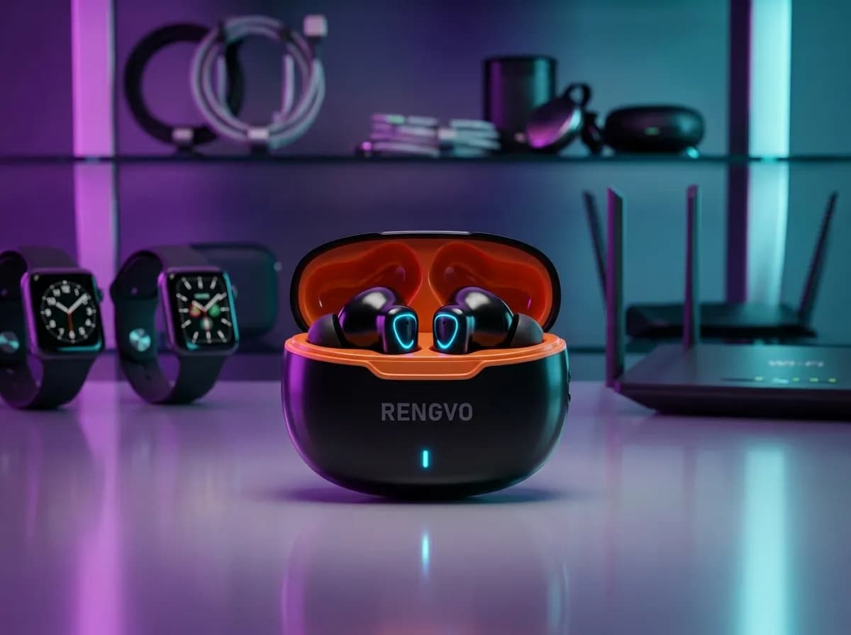 RENGVO RENGVO-40 True Wireless Earbuds with Bluetooth 5.4, HD HiFi Sound & 10H Battery Backup