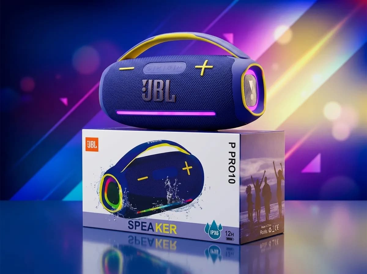 JBL P PRO10 Portable Wireless Bluetooth Speaker with IPX6 Waterproof, RGB LED Light